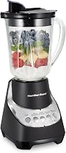 Hamilton Beach Wave~Action Quiet Blender, 48 oz. Glass Jar, 12 Blending Functions, Black, R53530 (Renewed)