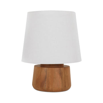Bibi Table Lamp by Moe's Home Collection – Mango Wood, Brown, Model GK-1147-03-NA