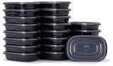 TakeAlongs Food Storage Containers by Rubbermaid – 4-Cup, 22-Pack, 4.0 cups, Plastic, Black, Model 2108383
