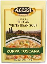 Alessi Autentico Premium Soups, Traditional Flavors, 6oz (Tuscan White Bean, Pack of 6)