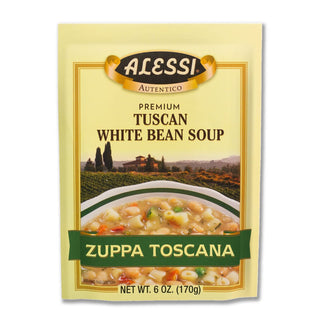 Autentico Premium Soups by Alessi – 6 Ounce (Pack of 6), Tuscan White Bean, Pack of 6, Model 19-104