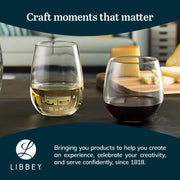 Libbey Stemless Red & White 12 / 12 Count / Set Wine Glasses