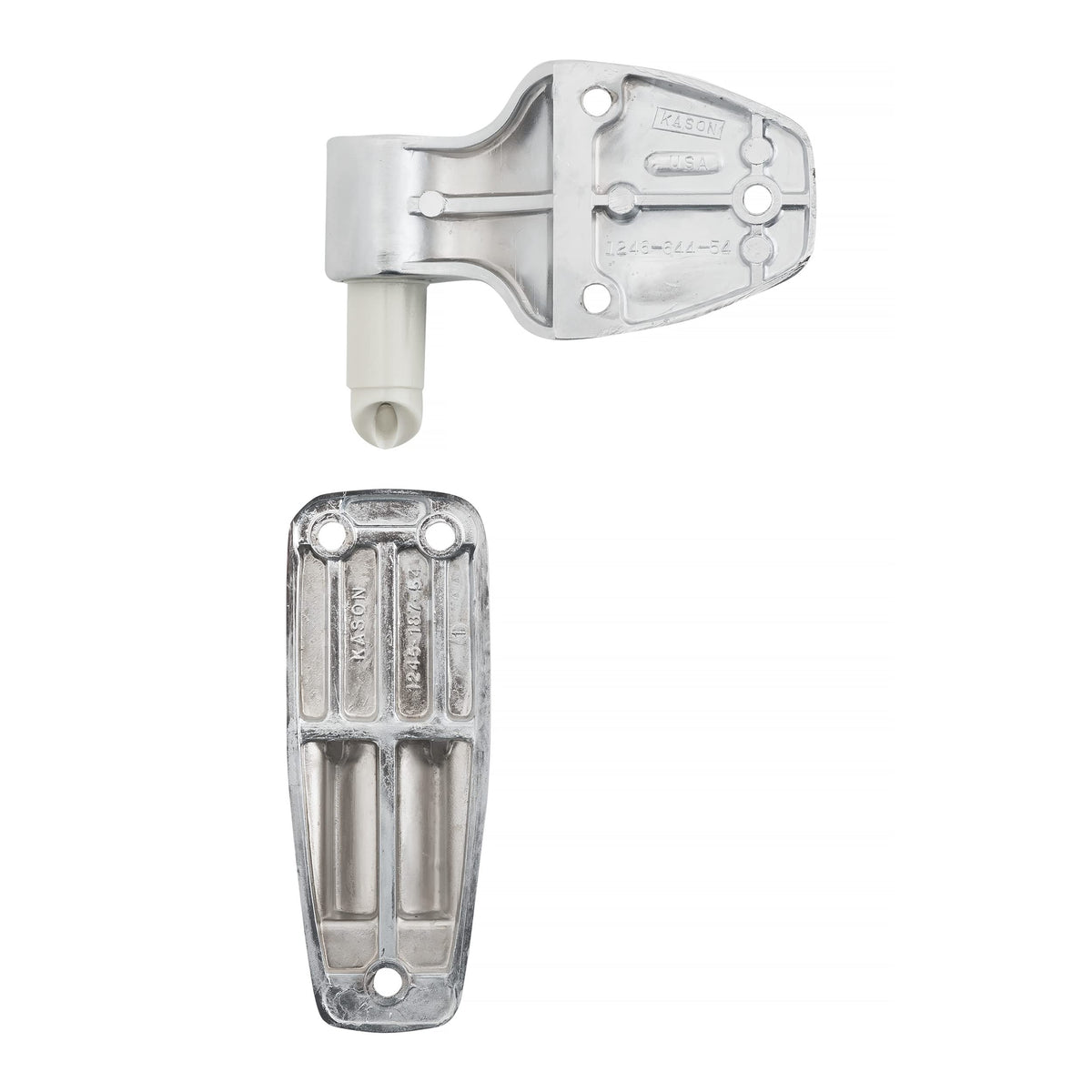 1246 Reversible Cam-Rise Hinge by Kason – Nylon, Polished Chrome, Model 11246000028