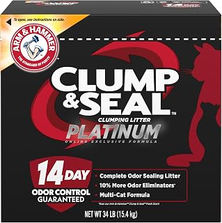 Arm & Hammer Clump & Seal Platinum Clumping Cat Litter, Online Only, 34 Lbs
