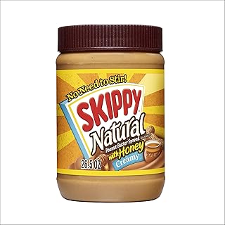 SKIPPY Natural Creamy Peanut Butter Spread with Honey, 26.5 Ounce