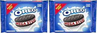 Oreo Mega Stuf Chocolate Sandwich Cookies,Party Size,1 lb 9.35 oz,(Pack of 2)