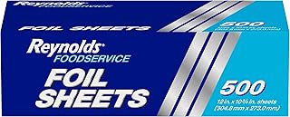 Reynolds Foodservice Pre-Cut Aluminum Foil Sheets, 500ct