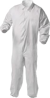KLEENGUARD A35 Disposable Coveralls (38932), Liquid and Particle Protection, Zip Front, Elastic Wrists & Ankles (EWA), White, 3XL, 25 Garments / Case