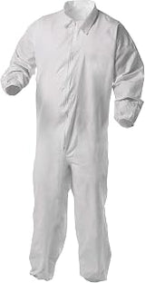 KLEENGUARD A35 Disposable Coveralls (38929), Liquid and Particle Protection, Zip Front, Elastic Wrists & Ankles (EWA), White, XL, 25 Garments / Case