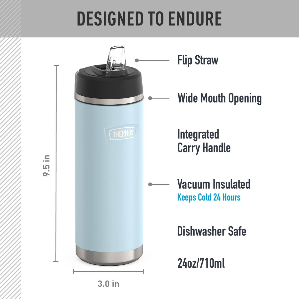THERMOS 24 Ounces / Glacier / 24.0 fluid_ounces Thermoses