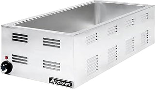 Adcraft 4/3 Size Food Warmer, 1500W, in Stainless Steel (FW-1500W)