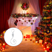 Increway Ornament Hooks, S-Shaped Metal Hangers with Crystal Beads, Silver, 30 Pack