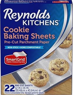 Reynolds Kitchens Pre-Cut Parchment Paper Cookie Baking Sheets, 22ct