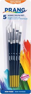 Prang Hobby Paint Brush Set, Assorted Sizes, 5 Brushes | Perfect for painting, art lessons, crafts and creative projects
