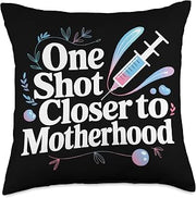 IVF in Vitro Fertilization Transfer Day Fertility Pregnancy Throw Pillow