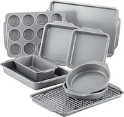 Farberware Nonstick Bakeware Set with Cooling Rack for Baking, 10-Piece