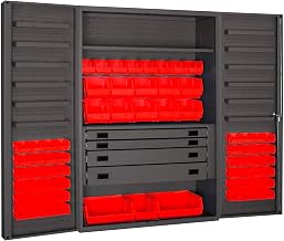 Durham DCBDLP694RDR-1795 Bin Cabinet, 72" Overall Height, 48" Overall Width, Total Number of Bins 69