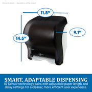 T8400WH Smart Essence Classic Hands Free Paper Towel Dispenser by San Jamar – Standard, Plastic, White