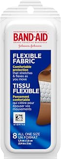 BAND-AID Brand Flexible Fabric Adhesive Bandages, All One Size, 8 Count