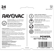 Size 10 Hearing Aid Batteries (24 Pack) by Rayovac – 24 Count, Yellow Tab, Model BD15106