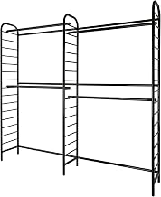 Econoco Double 2-Tier Ladder Wall Unit, 96 Inch Width x 16 Inch Depth x 88 Inch Height, Semi-Gloss Black