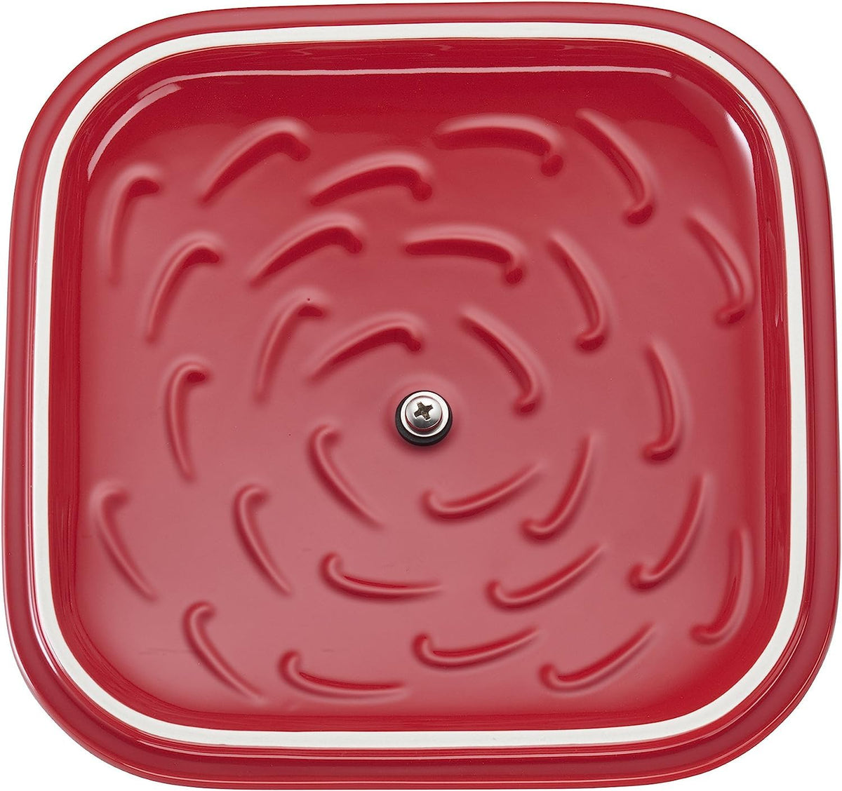 STAUB Ceramics Square Covered Baking Dish – 9x9-inch, 7.2 quarts, Ceramic, Cherry, Model 40508-636