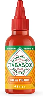 TABASCO Brand Salsa Picante, Vibrant & Mild Hot Sauce, Mini Plastic Bottles, Perfect for Travel & Gifts, Thicker Mexican Style, Authentic Peppers, Garlic & Spices, 2 Oz Mini Bottles (Pack of 48)