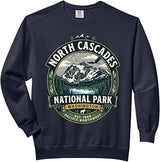 North Cascades National Park Washington Vintage Nature Badge Comfort Colors Adult Sweatshirt
