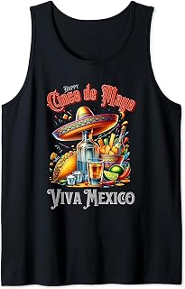 Cinco de Mayo Celebration Graphic Festive Mexico Fiesta Tank Top