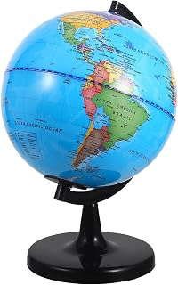 Educational Globe for Classroom Desk 20cm Plastic World Map Globe with Stand for Learning and School Teaching