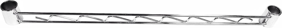 Nexel AHR24C Chrome Hanging Rail 24" W, Silver, 100 Lbs Capacity