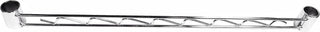 Nexel AHR24C Chrome Hanging Rail 24" W, Silver, 100 Lbs Capacity