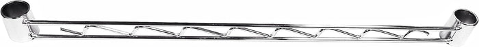 Nexel AHR24C Chrome Hanging Rail 24" W, Silver, 100 Lbs Capacity