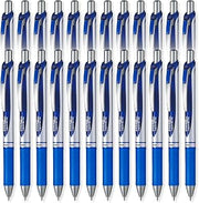 Pentel EnerGel XM BL77 - Retractable Liquid Gel Ink Pen - 0.7mm - 54% Recycled - Blue - Set of 24