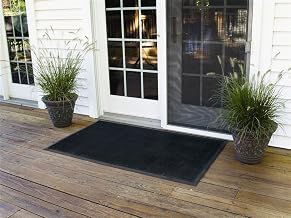 Notrax 345 Scraper Outdoor Brush Mat | Natural Rubber Doormat for Outdoor Year-Round Use, Heavy-Duty, Durable, Beveled Edges, 32" x 39" Black, 345S3239BL