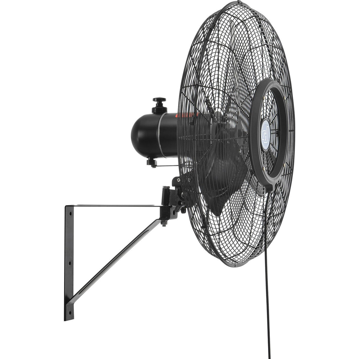 24" Wall Mounted Misting Fan by Continental Dynamics – 24", Aluminum, Black, Model SFWE-750/60YWA-M