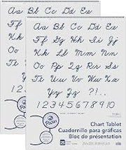 Pacon® Chart Tablet, Cursive Cover, Unruled 24" x 32", 25 Sheets, 2 Tablets