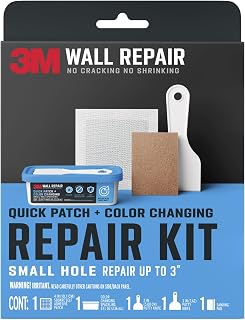 3M Wall Repair Quick Patch + Color Changing Small Hole Repair Kit, Kit, 4/cv