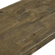Wooden Dining Bench with X-Style Base by Furnifact – Wood, Distressed Espresso
