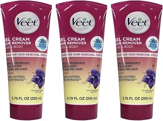 Fast Acting Gel Cream Hair Remover Veet Hair Remover Women 6.78 oz (Pack of 3)