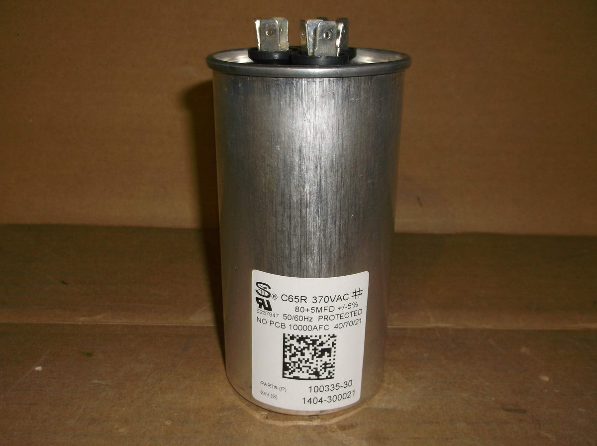 89M95-100335-30 Capacitor 80+5 @ 370V Round by Lennox – Model 89M9501