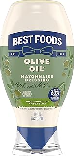 Best Foods Olive Oil Mayonnaise 20 oz, Mayo Squeeze, Sandwich Spread, 1PK