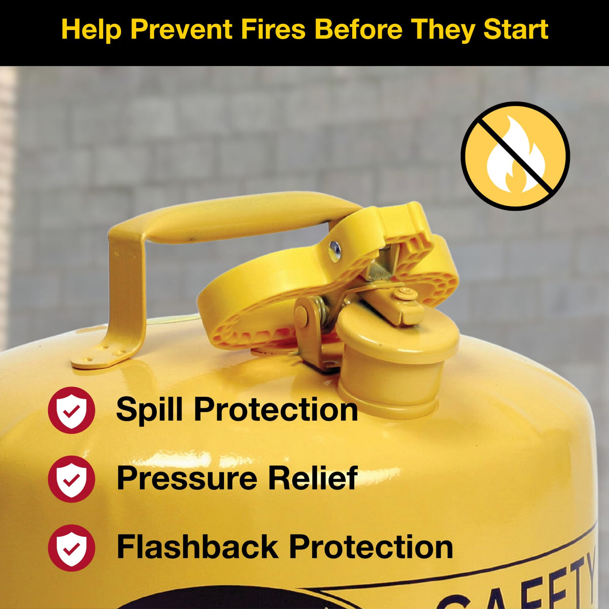 5 Gallon Type I Yellow Safety Gas Can for Diesel by Eagle – 5 Gallon, 5.0 gallons, Metal, Yellow, Model UI50SY