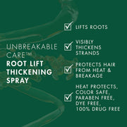Root Lift Thickening Spray Unbreakable Care with ProteinFusion Blend of Biotin by Nexxus – 6 Fl Oz (Pack of 1), Green, Model 605592007972