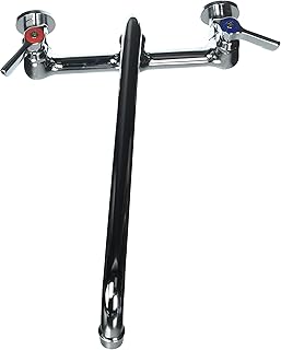 Krowne 12-814 - Wall Mount Faucet w/ 8" Centers & 14" Spout,Silver