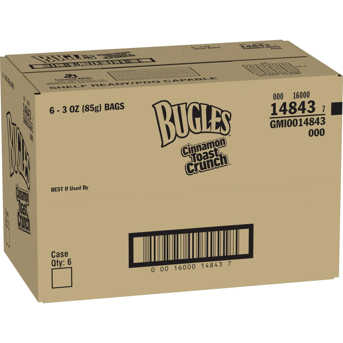 Bugles Cinnamon Toast Crunch / 25.8 Ounce (Pack of 6) / 1 Corn