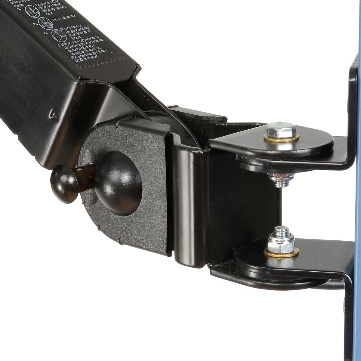 LCD Flat Panel Monitor Arm by Global Industrial – 17"L x 7"W x 5"H, Alloy Steel, Black, Model 249624
