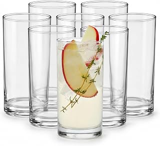Heavy Base Drinking Glasses Set of by Libbey – 15.5 oz, 15.5 ounces, Glass, Heavy Base, Pack of 8