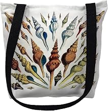 Betsy Drake TY001G 18 x 18 in. Multi Shells Large Tote Bag