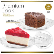 100 Count Premium Clear Plastic Plates 7" Inch Small Appetizer by Stock Your Home – 7 Inch, Plastic, Clear, Pack of 100, Model SYH-3692-QV-4CT